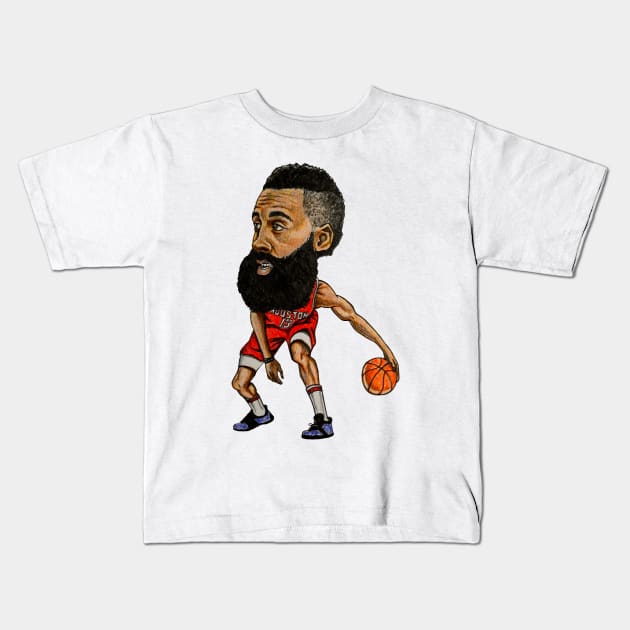 Harden Caricature Kids T-Shirt by tabslabred